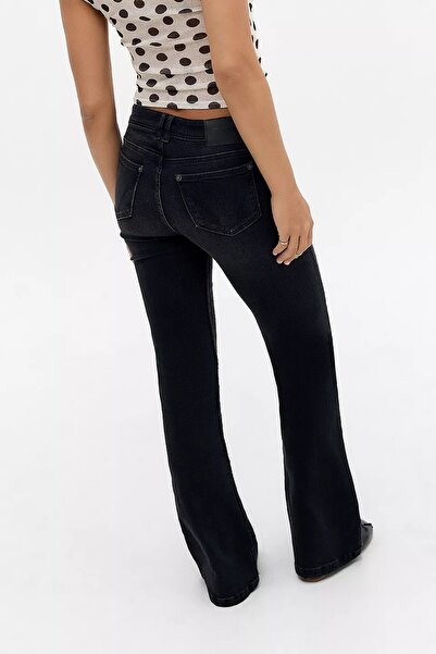 september island Black Low Waist Flare Jeans