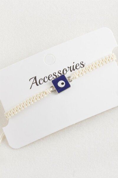 Marsilyan Square Evil Eye Macrame Braided Bracelet