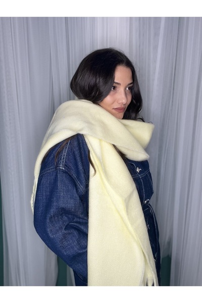 laviyonsa Pasta-Style Fringed Thick Winter Wool Scarf & Shawl