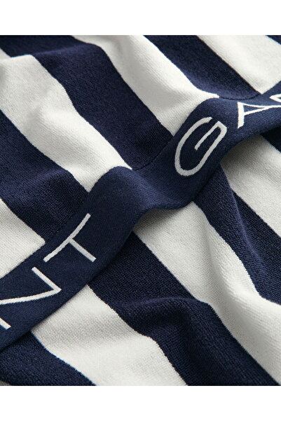 Gant Unisex Navy Blue Striped Towel