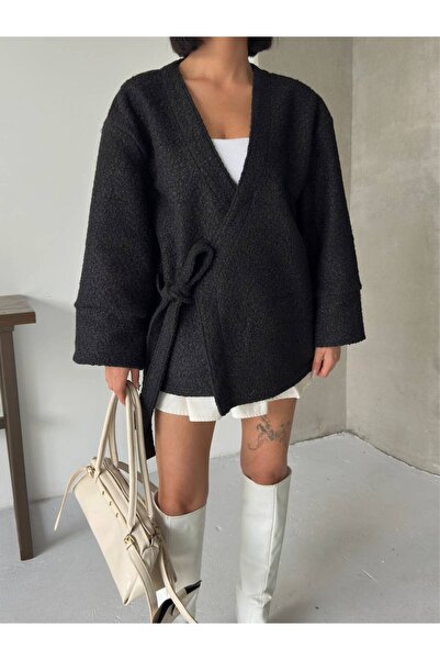 CELITA كارديجان نسائي بحزام وربطة جانبية من بوكليت