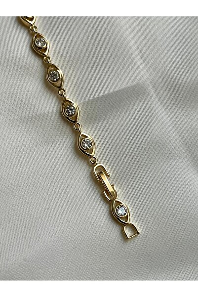 yeknova Xuping 14K Gold Rengi Kuyumcu İşçiliği Damla Model Zirkon Taş Detay Kararmaz Kadın Bileklik