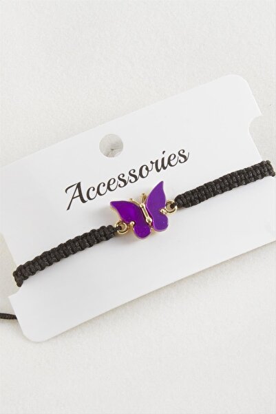 Ronanna سوار مكرمية مضفر من البوليستر على شكل فراشة