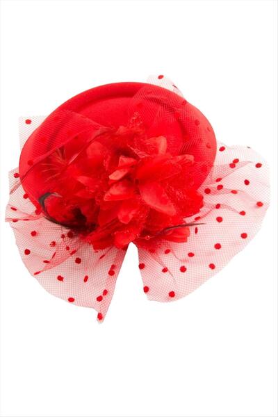 feryal Cataramă pentru pălărie din dantelă cu pene de flori