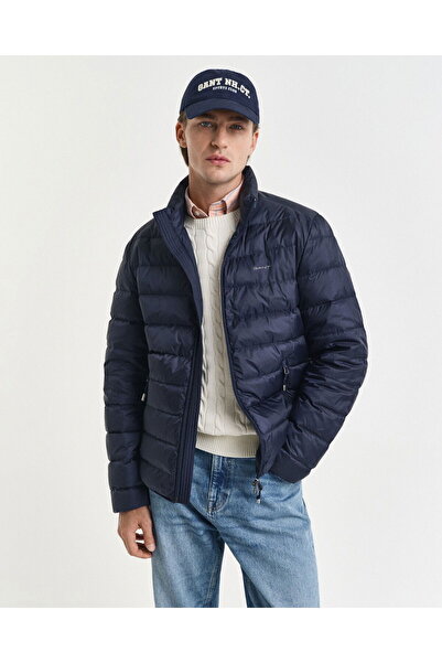 Gant Erkek Lacivert Regular Fit Dik Yaka Kaz Tüyü Mont