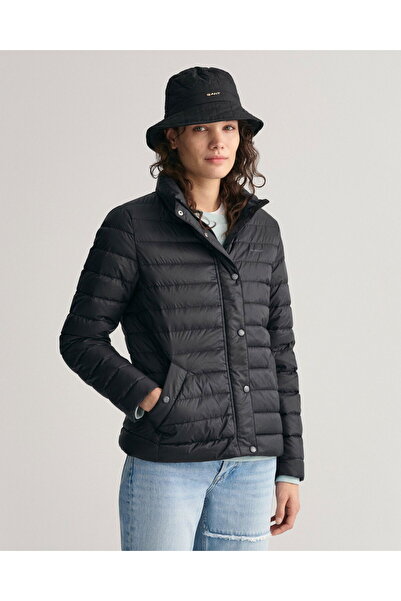 Gant Women's Black Stand Collar Goose Down Coat