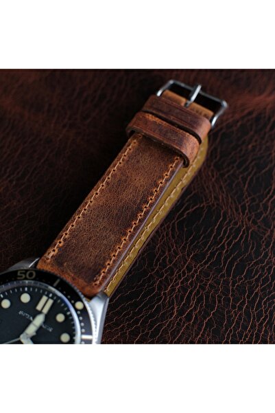 Yaydan Deri Aksesuar 21mm Camel Elit Seri Deri Kordon