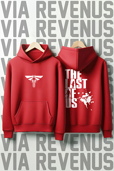 Vordevia The Last of Us Front and Back Printed 3 Thread Ş Fleece-Lined K Hooded Sweatshirt