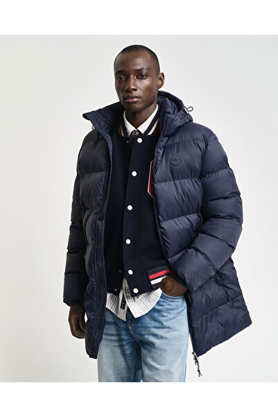 Gant Men's Navy Blue Hooded Coat