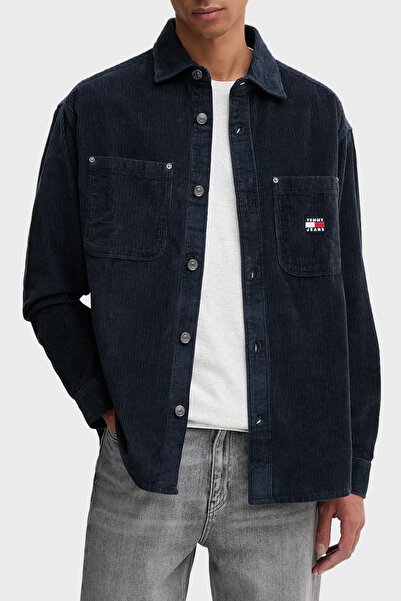 Tommy Jeans Pamuklu Loose Fit Uzun Kollu Kadife Gömlek Erkek GÖMLEK DM0DM22016 C1G