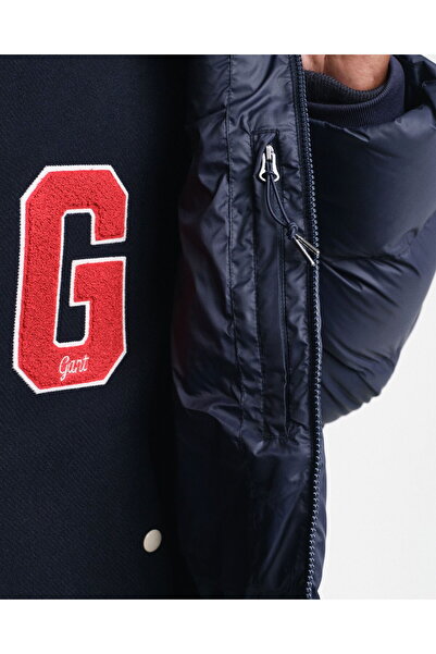 Gant Men's Navy Blue Hooded Coat