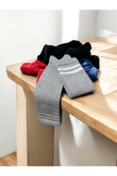 HAYEL 2 ζευγάρια γκρι λευκές κυκλικές κάλτσες για ποδόσφαιρο για κορίτσια και αγόρια, παιδικές κάλτσες για ποδόσφαιρο, κάλτσες για αθλητικούς οπαδούς