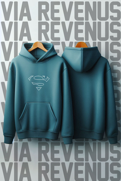 Vordevia القميص الأمامي والخلفي مطبوع 3 Thread Sh مبطن بالصوف K بغطاء رأس