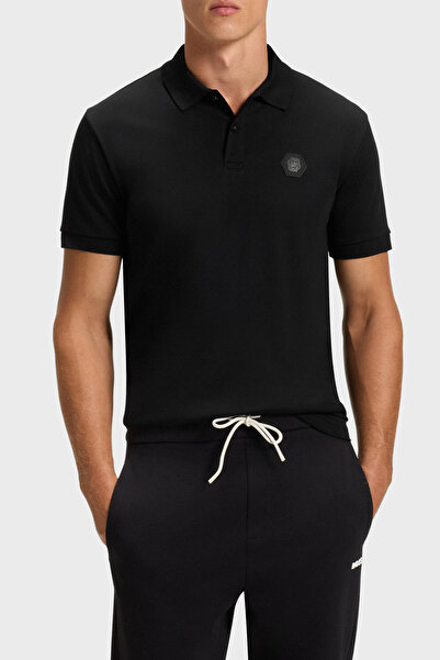 BOSS Logolu Pamuklu Regular Fit Düğmeli Polo Yaka T Shirt Erkek POLO YAKA T S...