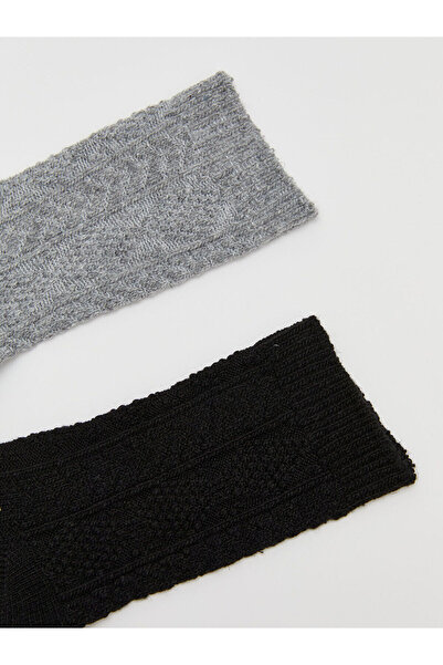 LC Waikiki Self-Patterned Wool Women's Socks 2-Piece (W5)