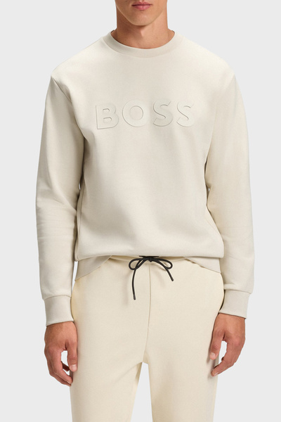 BOSS Pamuklu Regular Fit Bisiklet Yaka Logolu Sweat Erkek SWEAT 50506119 131