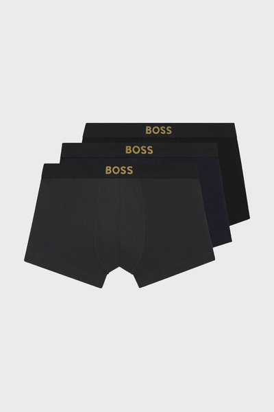 BOSS Pamuklu Logolu 3 Pack Boxer Erkek BOXER 50546764 990