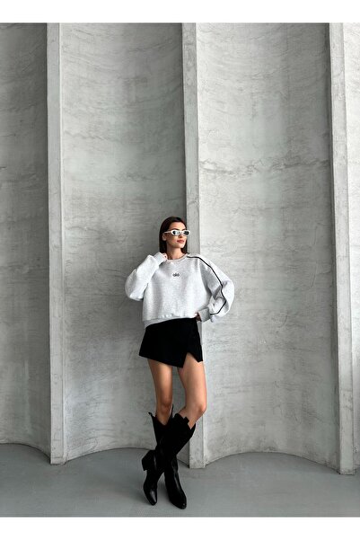 FERZOLAİO Active Oversized Active Melange Sweatshirt