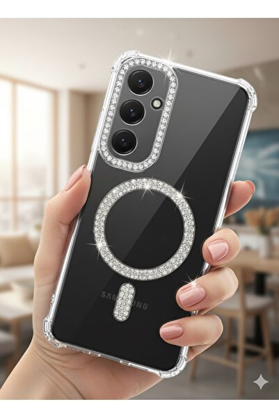 Hatreds Samsung Galaxy S24 Plus Uyumlu Simli Tasarım Magsafe Özellikli Kamera...