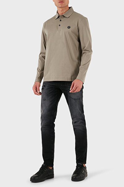 BOSS Pamuklu Regular Fit Düğmeli Polo Yaka Sweat Erkek POLO YAKA SWEAT 50523917 245