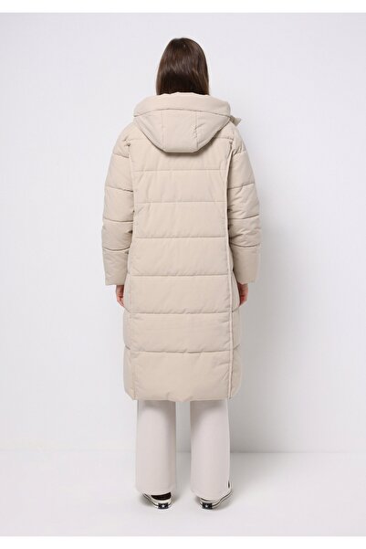 Colin's Regular Fit με κουκούλα Αδιάβροχο γυναικείο παλτό εκρού με επένδυση με φερμουάρ