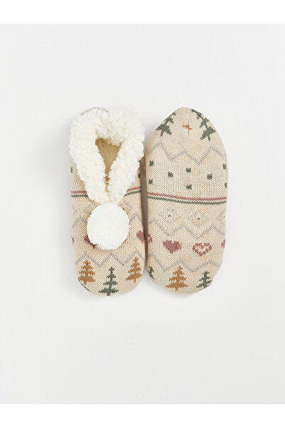 LC Waikiki Yılbaşı Temalı Kadın Ev Çorabı (W5)