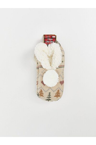 LC Waikiki Yılbaşı Temalı Kadın Ev Çorabı (W5)