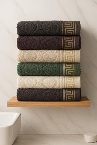 Peacock طقم مناشف بامبو فاخرة 6 قطع