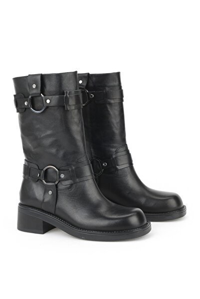 Ziya Жіночі шкіряні чоботи 1531022Z7619 Чорні