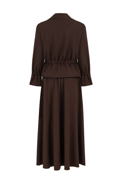 praye Σετ καφέ κοστούμι με κορδόνια