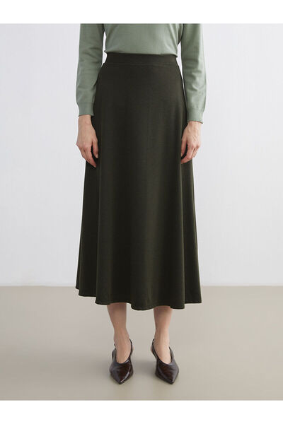 LC Waikiki Yeşil Beli Lastikli Kloş Etek