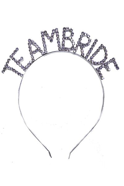 Skygo تاج العروس باللون الفضي مع أحجار كريستال