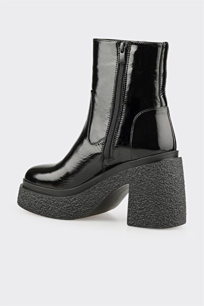 Elle Shoes Siyah Deri Kadın Günlük Bot