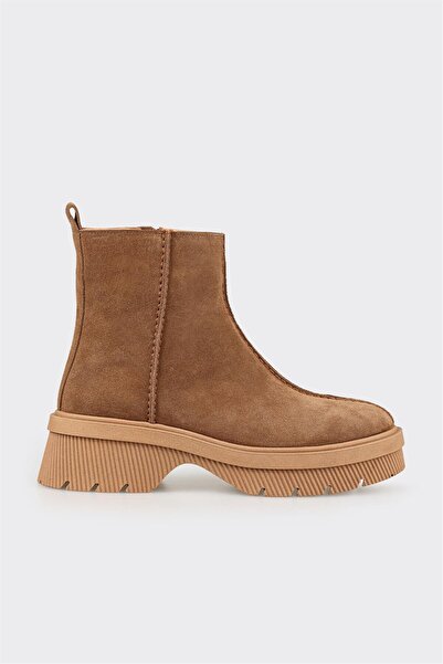 Elle Shoes Taba Deri Kadın Günlük Bot