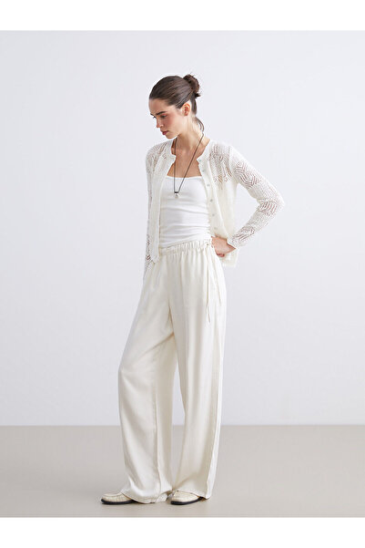 LC Waikiki Peak Yeni Sezon Beli Lastikli Wideleg Kadın Jean Pantolon