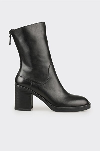 Elle Shoes Siyah Deri Kadın Günlük Bot
