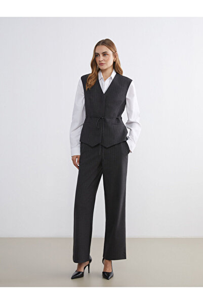 LC Waikiki New Season Elastic Waist Striped Women's Trousers