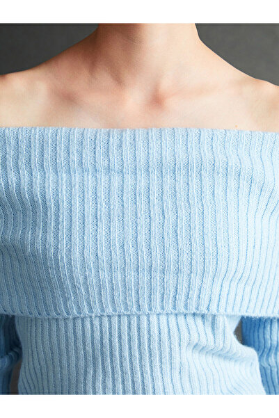 LC Waikiki Pulover de damă cu mânecă lungă, cu gât de barcă