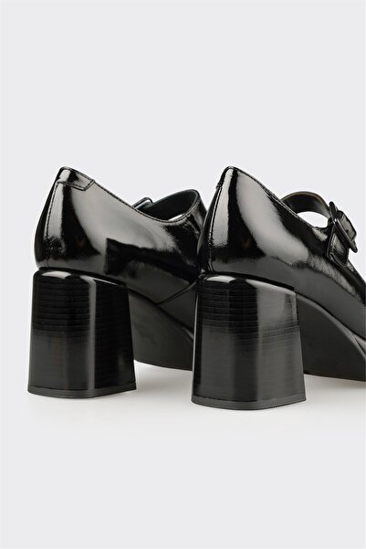 Elle Shoes Siyah Deri Kadın Ayakkabı