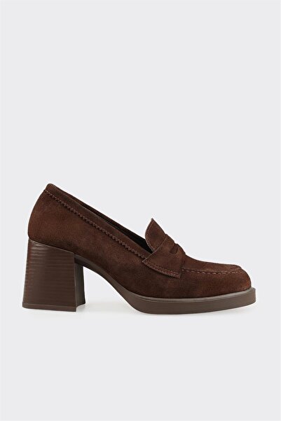 Elle Shoes Kahve Deri Kadın Ayakkabı