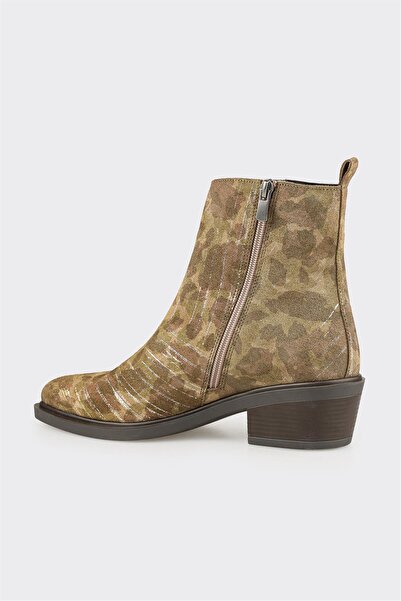 Elle Shoes Yeşil Deri Kadın Western Bot