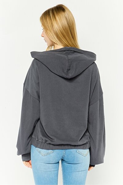 Aqua Women Sportswear Fit Long Sleeves Outdoor Sweatshirt, Grey