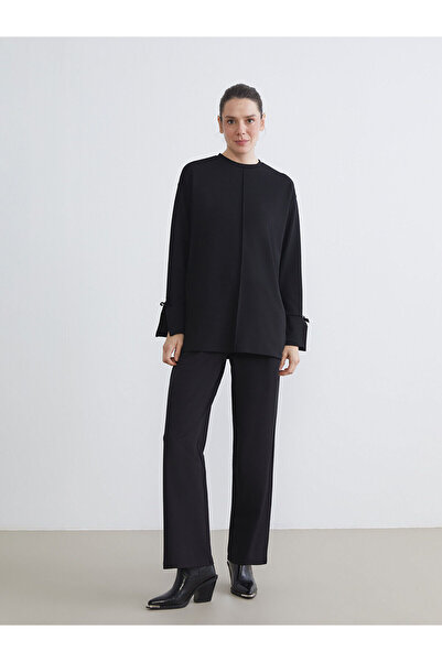 LC Waikiki Özmarka New Season Elastic Waist Wide Leg Women's Pleated Trousers