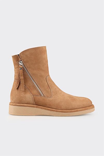 Elle Shoes Naturel Deri Kadın Günlük Spor Bot