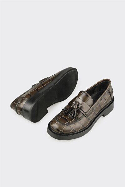 Elle Shoes Yeşil Deri Kadın Günlük Ayakkabı