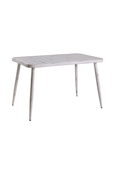 Living Accents Retro Style Sturdy Legs Metal Dining Table