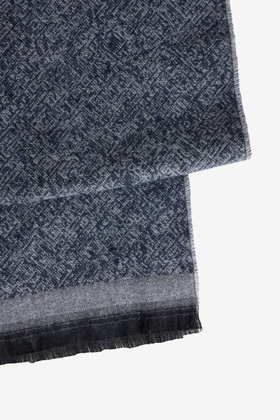 ALTINYILDIZ CLASSICS Eșarfă pentru bărbați, albastru-marin-gri, cu model standard