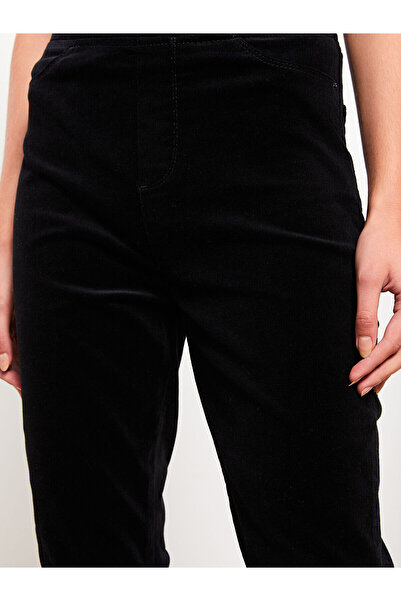 LC Waikiki Vizyon New Season Regular Waist Slim Fit Straight Velvet Women's Trousers