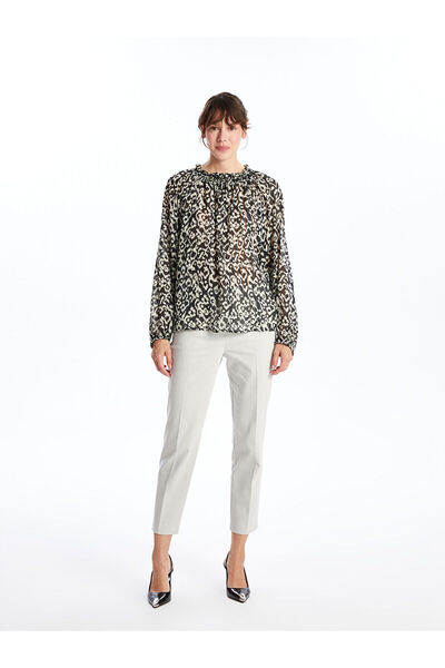 LC Waikiki Γυναικεία μπλούζα με σχέδιο - Δέσιμο γιακά