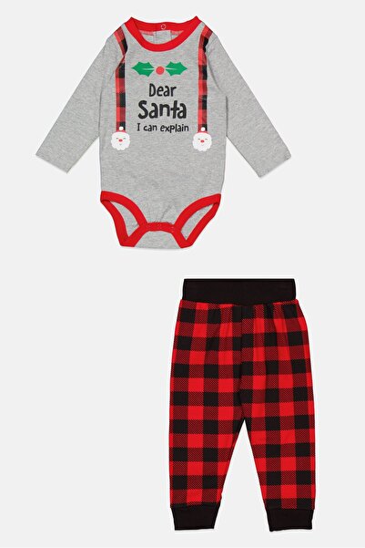 KOALA KIDS Toddlers Boy 2 Piece Graphic Print Top And Bottom Set, Grey